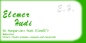 elemer hudi business card